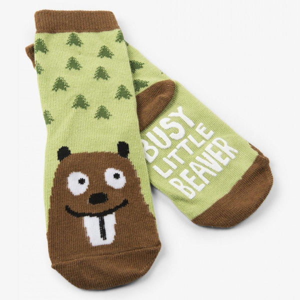 Little Blue House Crew Socks - Beaver-SO3WIBV032 S-Pumpkin Pie Kids Canada