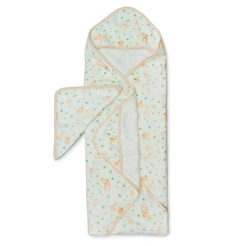 Loulou Lollipop Hooded Towel Set - Bunny Meadow-Pumpkin Pie Kids Canada