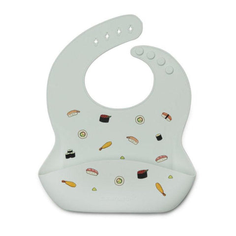 Loulou Lollipop Silicone Bib - Sushi-Pumpkin Pie Kids Canada