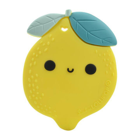 Loulou Lollipop Silicone Teether - Lemon-LEMON-Pumpkin Pie Kids Canada