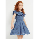 Mayoral Eyelet Dress - Porcelain Blue-Pumpkin Pie Kids Canada