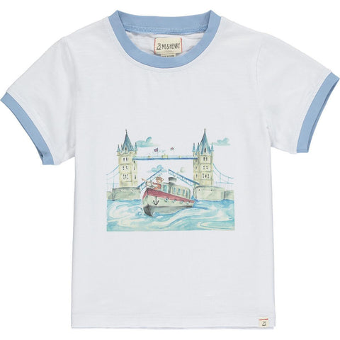 Me & Henry Henry Graphic Top - Henry Tower Bridge-HB10P 0-3M-Pumpkin Pie Kids Canada