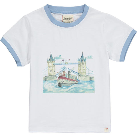 Me & Henry Henry Graphic Top - Henry Tower Bridge-Pumpkin Pie Kids Canada