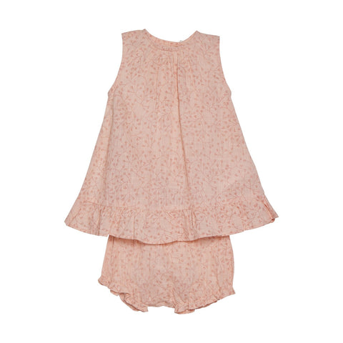 Minymo Dress & Bloomer - Dusty Pink-Pumpkin Pie Kids Canada