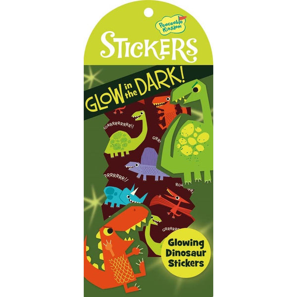 Peaceable Kingdom Stickers - Dino Glow-STK109-Pumpkin Pie Kids Canada
