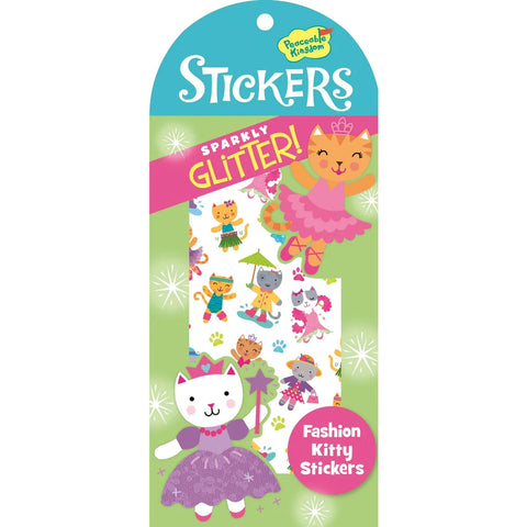 Peaceable Kingdom Stickers - Glitter Fashion Kitty-STK94-Pumpkin Pie Kids Canada
