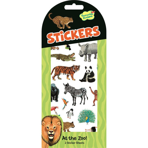 Peaceable Kingdom Stickers - Zoo Animals-STK175-Pumpkin Pie Kids Canada