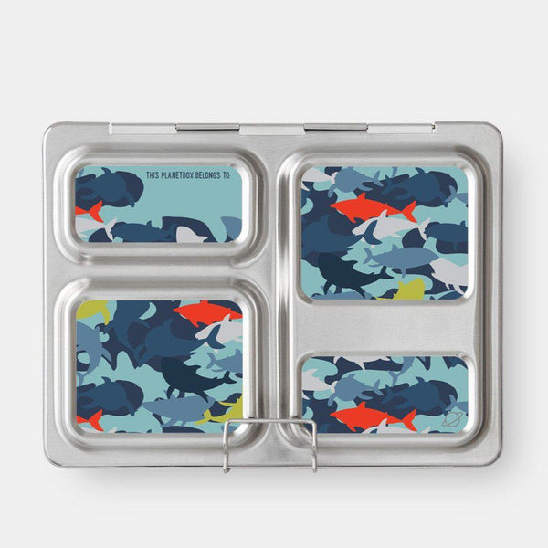 PlanetBox Launch Magnet - Camo Sharks-Pumpkin Pie Kids Canada