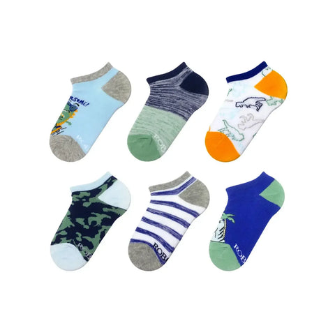 Robeez Socks 6pk - Roaring Dinos-RBB109884 8-9.5-Pumpkin Pie Kids Canada