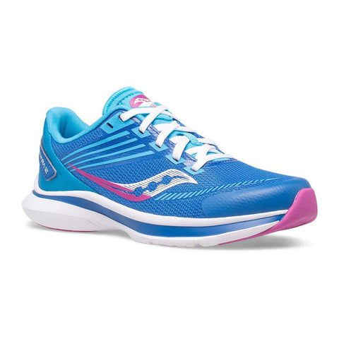 Saucony Kinvara 12 Sneaker - Blue/Pink-Pumpkin Pie Kids Canada