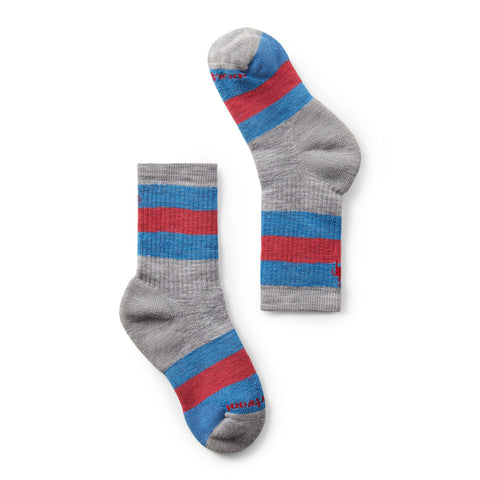Smartwool Hike Full Cushion Striped Crew Socks - Light Grey-SW0016900391 S-Pumpkin Pie Kids Canada