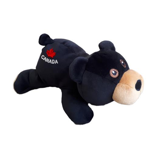 Stuffed Animal House Floppy Black Bear 9"-Pumpkin Pie Kids Canada