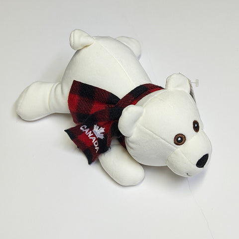 Stuffed Animal House Floppy Polar Bear 9"-XSF-PBR-09-Pumpkin Pie Kids Canada