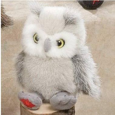 Stuffed Animal House Maplefoot Grey Owl 4.5"-BB-11-Pumpkin Pie Kids Canada