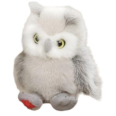 Stuffed Animal House Maplefoot Grey Owl 4.5"-BB-11-Pumpkin Pie Kids Canada