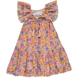 Vignette Joplin Dress - Peach Retro Floral-Pumpkin Pie Kids Canada