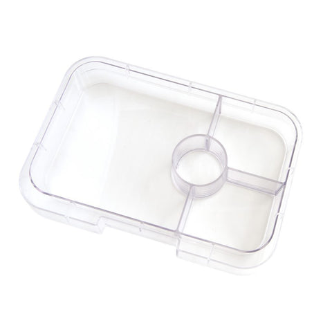 Yumbox Tapas 4 Compartment Tray - Clear-Pumpkin Pie Kids Canada