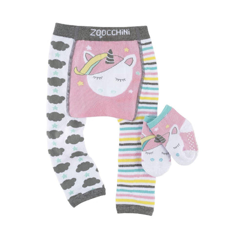 Zoocchini Legging & Sock Set - Allie the Alicorn-ZOO506 6-12M-Pumpkin Pie Kids Canada