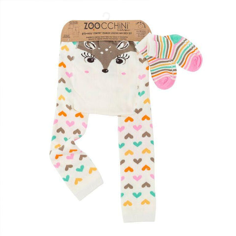 Zoocchini Legging & Sock Set - Fiona the Fawn-Pumpkin Pie Kids Canada