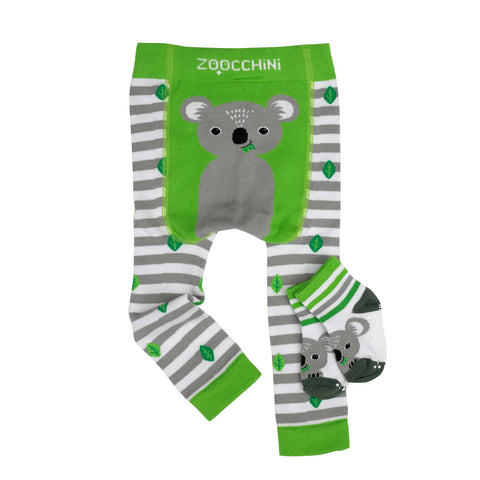 Zoocchini Legging & Sock Set - Koala-Pumpkin Pie Kids Canada