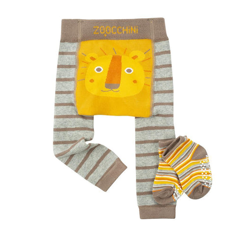 Zoocchini Legging & Sock Set - Leo the Lion-Pumpkin Pie Kids Canada