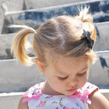 Baby Wisp Mia Leather Bow Mini Latch Clip - Charcoal-BW1422-Pumpkin Pie Kids Canada