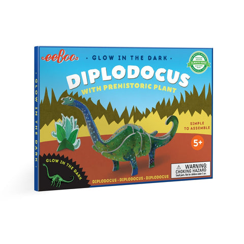 eeBoo 3D Dinosaur - Diplodocus-ASDN-DIP-Pumpkin Pie Kids Canada