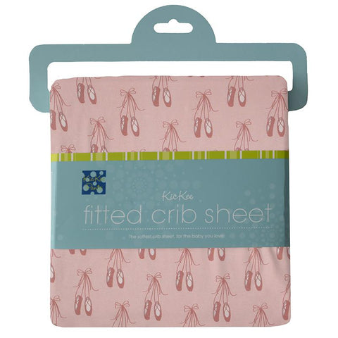 KicKee Pants Print Fitted Crib Sheet - Baby Rose Ballet-BED83-1-H-S21D3-BBA-Pumpkin Pie Kids Canada