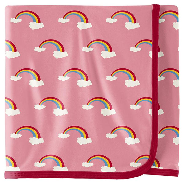 KicKee Pants Swaddling Blanket -Strawberry Rainbows-SPB398-5-H-YRC-SBRW-Pumpkin Pie Kids Canada