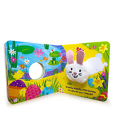 Little Learners Hippity, Hoppity, Little Bunny Finger Puppet Book-9781680524772-Pumpkin Pie Kids Canada
