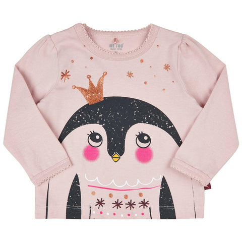 Me Too Organic Top - Pink Penguin-610588-5506 1/56-Pumpkin Pie Kids Canada
