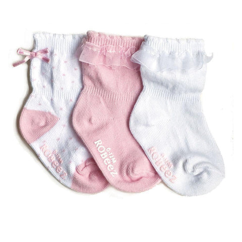 Robeez Socks 3pk - Baby Girl Pastel-R46533701 0-6M-Pumpkin Pie Kids Canada